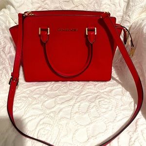 Michael Kors Red Purse with Shoulder strap
